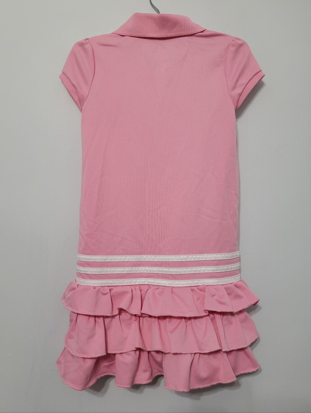 Adidas Girl's Pink Athletic Dress Ruffle Hem Size 6 Tennis Golf Pickleball Polo - Picture 8 of 8